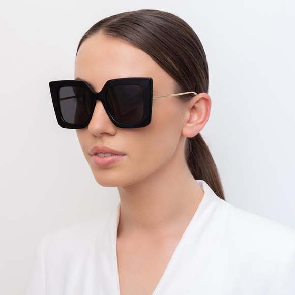 NEW GUCCI GG0435S 001 BLACK SQUARE GUCCI SUNGLASSES - Picture 3 of 12